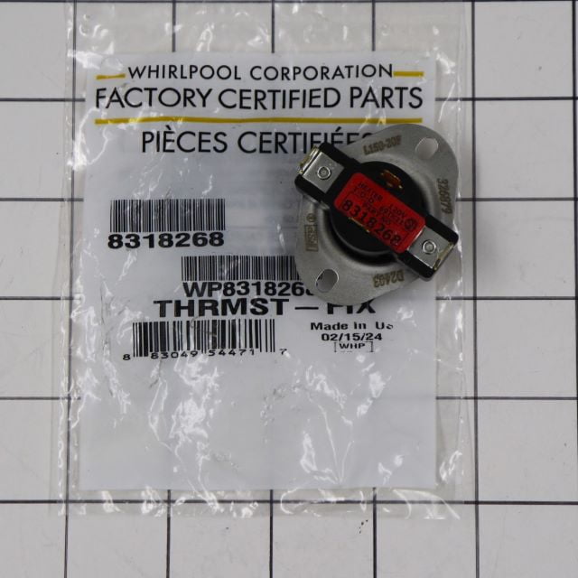 Whirlpool Dryer Cycling Thermostat WP8318268