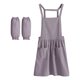 thumbnail image 4 of Delino de ropa de cocina de cocina para mujeres con 2 bolsillos, delantal de algodón de regalo delantal de catering, para la elaboración, para cocinar Gris, 4 of 8