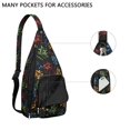 thumbnail image 4 of Gamer Gift Sling Backpack - Digital Loading Screen & Strategy Mode Pattern, Fashionable Water-Resistant Pack for Students, 4 of 4