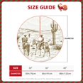 thumbnail image 2 of Daiia Western Desert Cowboys Drawing Merry Christmas Tree Skirt , Xmas Large Lace-up Tree Skirt, Santa Snowflakes Rustic Home Decorations New Year Party Farmhouse Decor-36", 2 of 6