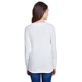 thumbnail image 3 of LAT Ladies' Long-Sleeve Fine Jersey Lace-Up T-Shirt - LA3538, 3 of 4