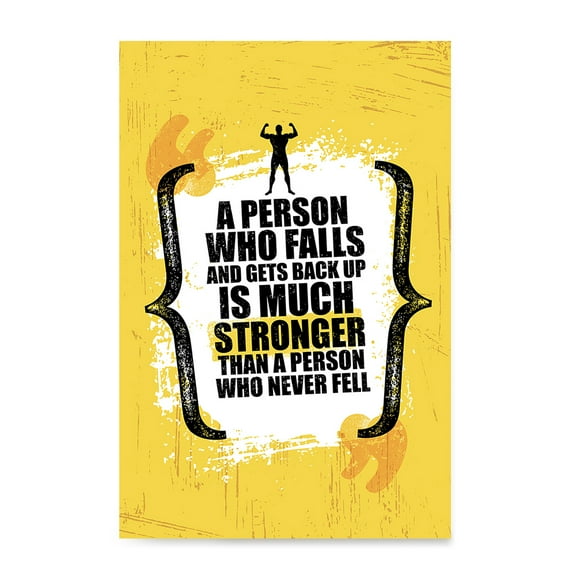 EzPosterPrints - Gym Inspiration Motivation Quotes - Poster Printing - Inspirational Motivational Wall Art Print for Home Office Decor - Much Stronger - 12X18 inches