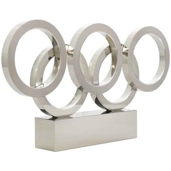 15" x 8" Black Crystal Geometric Sculpture, by DecMode