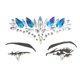 thumbnail image 3 of Guardurnaity Ojo cara gemas Bling pegatinas de diamantes de imitación geométrico frente cristal joyería DIY mujeres disfraz Festival maquillaje Tratamientos faciales Azul, 3 of 6
