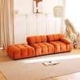 thumbnail image 2 of Modular Sectional Sofa Modern Three Seater Open End Sofa Wide Couch Sectional for Living Room Bedroom Apartment Orange, 2 of 6