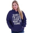 thumbnail image 3 of I Didn't Want to Come Introvert Funny Hoodie Sweatshirt Women Men Brisco Brands X, 3 of 6