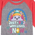 thumbnail image 3 of Paw Patrol - Just A Pup Who Loves Snow - Toddler And Youth Raglan Graphic T-Shirt, 3 of 7