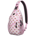 thumbnail image 1 of Summer Fruit Watermelon Pattern Sling Backpack, Lightweight Crossbody Bag with Cute Tropical Design, Durable and Multi-Functional for Outdoor and Travel Activities, 1 of 6
