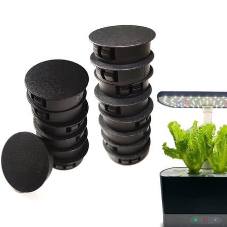 Qzbhct 12 Pack Plant Spacer Kit for AeroGarden Plant Deck Openings, Platform Cover Lid Accessories, Compatible with Harvest, Bounty, Farm, Extra, Ultra All Models Grow Deck Openings, Black
