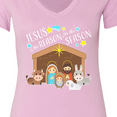 thumbnail image 4 of Inktastic Jesus is the Reason for the Season Christmas Nativity Women's V-Neck T-Shirt, 4 of 5