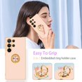 thumbnail image 5 of Samsung S24 Ultra Case[with 360° Ring Holder][Support Magnetic Car Mount]Cute Kickstand Slim for Women Girl Nonslip Rugged Bumper Protective Phone Case for Samsung Galaxy S24 Ultra 5G,Rose Gold, 5 of 14