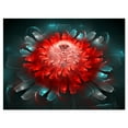 thumbnail image 2 of Fractal Fleur Rouge et Bleue - Impression sur Toile d'Art Floral, 2 of 3