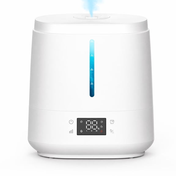 5L Humidifiers for Bedroom, 30H Runtime, 26 dB Quiet, New Edition | Easy to Refill & Clean, Precise Humidity Control, Night light, Cool Mist Air Humidifier for Large Room
