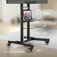 thumbnail image 6 of ONKRON Mobile TV Stand for 50"-90" Screens up to 198 lbs Adjustable Rolling TV Stand Max VESA 800x600, 6 of 8