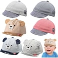 thumbnail image 3 of Zhanmai 6 Piezas Gorra de Béisbol para Bebé Niño Sombrero de Sol a Rayas Sombreros de Béisbol para Recién Nacidos para 3 Meses a 2 Años, 3 of 4