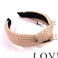 thumbnail image 4 of Qarigey Diadema Tejer Tejer Fácil de usar Buena elasticidad Crea un estilo encantador Aro para el cabello Diadema Diseño único Mujer Verano Accesorio para el cabello Rosado, 4 of 6