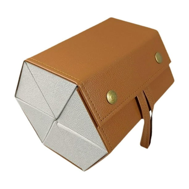 Organizador de gafas de sol Estuche de viaje para gafas de piel sintética Multifunción Ligero Caqui 6 cuadrículas