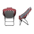 thumbnail image 4 of Zenithen Foldable Rectangular Air Mesh Outdoor Indoor Bungee Gaming Dorm Chair, Burgundy/Grey, 4 of 5