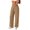 Khaki, variant on Women High Waist Wide Leg Sweatpants JIANLAI Elastic Soft Knit Loose Trousers With Side Pockets For Yoga Travel Daily Streetwear
