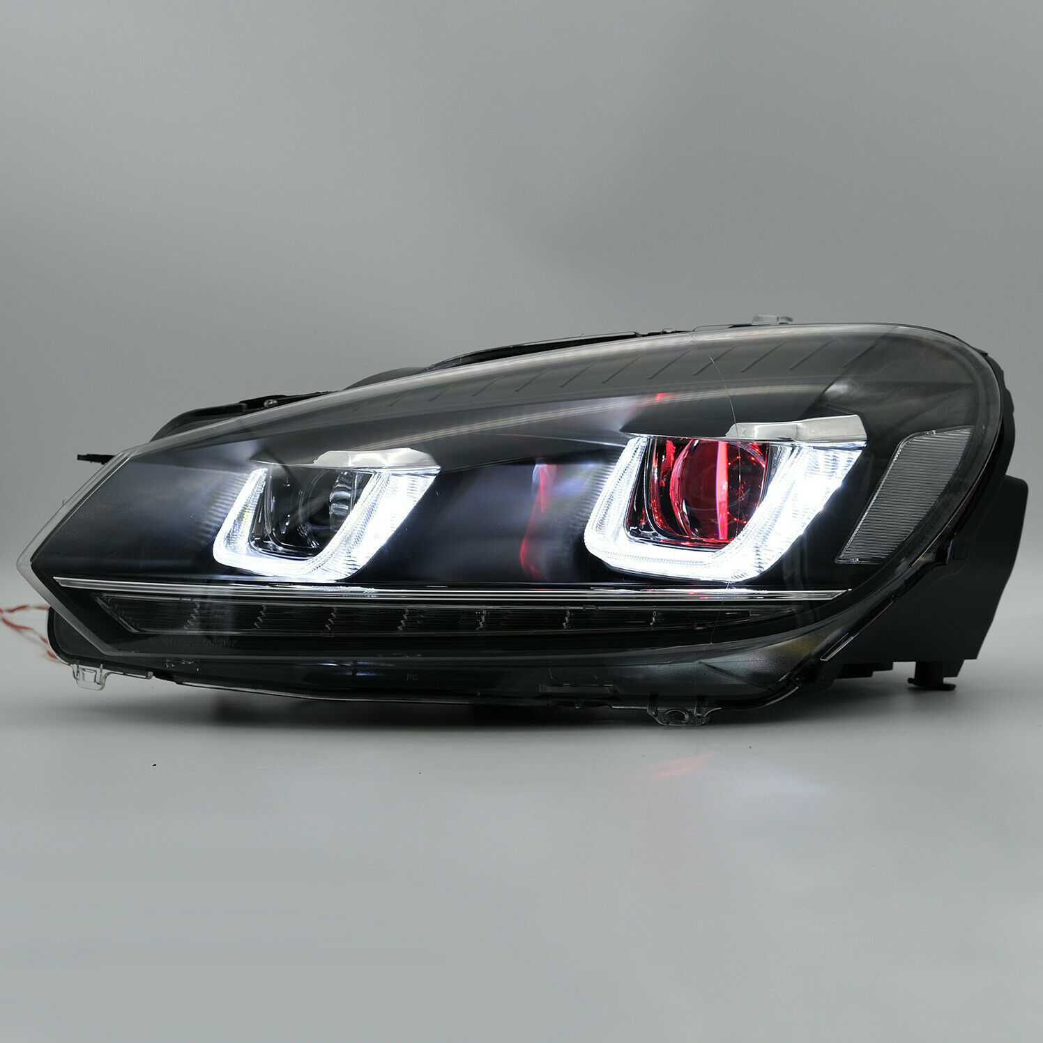 LED Headlights for Volkswagen Golf Mk6 2010-2014 with Demon Eyes