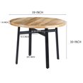thumbnail image 6 of 39 Inch Round Mango Wood Dining Table with Angled Iron Leg Support Natural Brown and Black- Saltoro Sherpi, 6 of 7