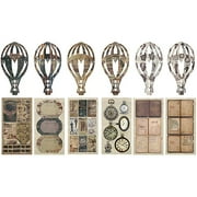 Fabscraps MC66001A GentlemeNs Club Journal Pack 12 Pages-Cards, Clocks, Balloons, etc.