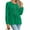 Green, variant on Womens Tie Front Tops Blouses Long Puff Sleeve Peplum Babydoll Bow Shirt Summer Coquette Tops