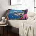 thumbnail image 6 of Lsque Colorful Mediterranean Village Pattern Pillow Case – Soft & Cozy Throw Pillow Cover, Hypoallergenic Cushion Case for Sleeping Women with Envelope Closure-20"x30", 6 of 6