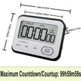 thumbnail image 5 of Digital Timer Count Up/Down Timer Table Magnetic Timer LCD Display Timer Cooking Timer Stopwatch for Classroom Office, 5 of 8