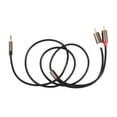 thumbnail image 6 of Jack 3.5mm to 2 RCA Audio Cable AUX Splitter 3.5mm Stereo Male to Male RCA Adapter 2 Speaker Cable 1m, 6 of 8