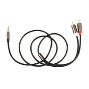 Jack 3.5mm to 2 RCA Audio Cable AUX Splitter 3.5mm Stereo Male to Male RCA Adapter 2 Speaker Cable 1m