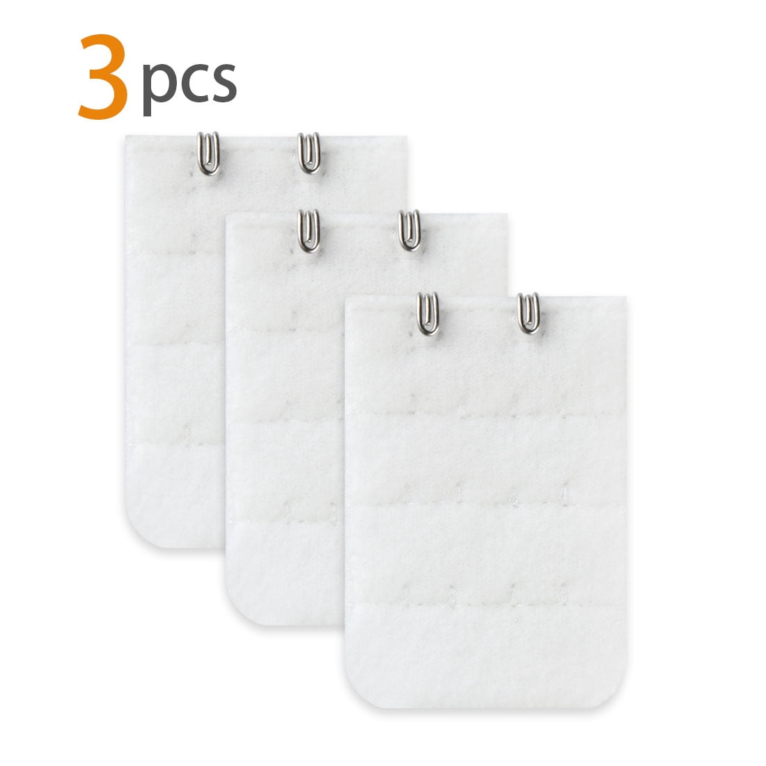 Unique Bargains Bra Extender with 3 Rows and 2 Hooks White 3