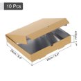 thumbnail image 2 of Pizza Box, 10pcs 9x9 Inches - Aluminum Foil Square Pizza Storage Container for Cake Cookies Pizza Party(Brown), 2 of 7