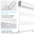 thumbnail image 3 of MiLin Cordless Zebra Blinds Window Shades, Light Control for Day and Night Dual Layer Roller Window Shades, Custom Cut to Size 12-70 Width Inch (Light Filtering White, 25" W X 48" H), 3 of 6