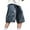 Blue, variant on Mens Shorts Summer Loose Straight Leg Casual Pocket Denim Short Pants for Men Black