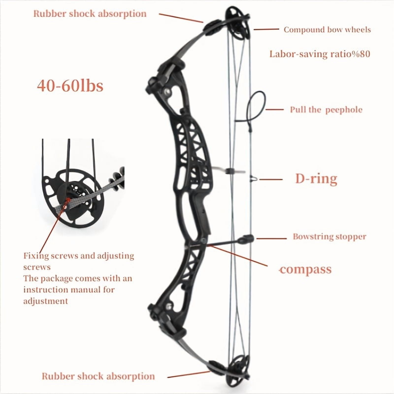 1pc 40-60lbs Composite Bow Outdoor Hunting Archery Special Compound Bow Alloy Composite Bow Compound Bow Set Bow & Arrow Accessories