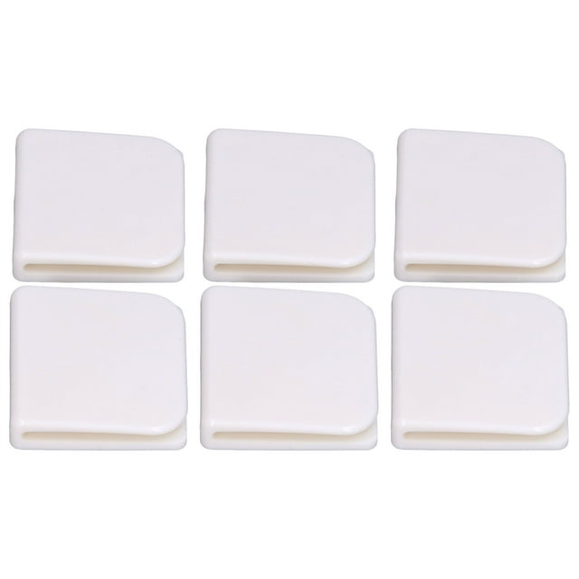 Clips 6 Unids/set Clips Para Cortina De Ducha, Autoadhesivos, Blancos, 4,5x5cm, Para El Hogar, Dormitorio, Sala De Estar, Cocina