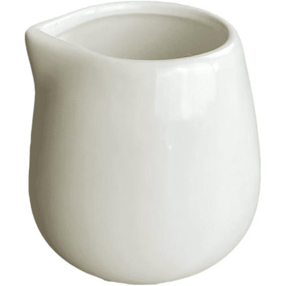 rattleware Porcelain Creamer with Spout - Durable, Elegant, Perfect for Coffee & Tea Service, Ideal for Serving Cream, milk, or sauces, 3 oz - Model 19101