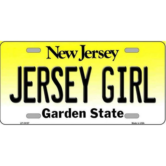 Jersey Girl New Jersey Background Novelty Metal License Plate LP-10157