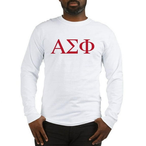 CafePress - Alpha Sigma Phi Greek Letters Cardinal Long Sleeve T Shirt - Unisex Cotton Long Sleeve T-Shirt