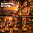thumbnail image 7 of Tropical Parrot Desktop Light Statue, Resin Parrot Guitar Figurine Soft Ambient Tabletop Lamp with Beach Lime Mini Chair Accents for Home Bar Table Decor, 7 of 7