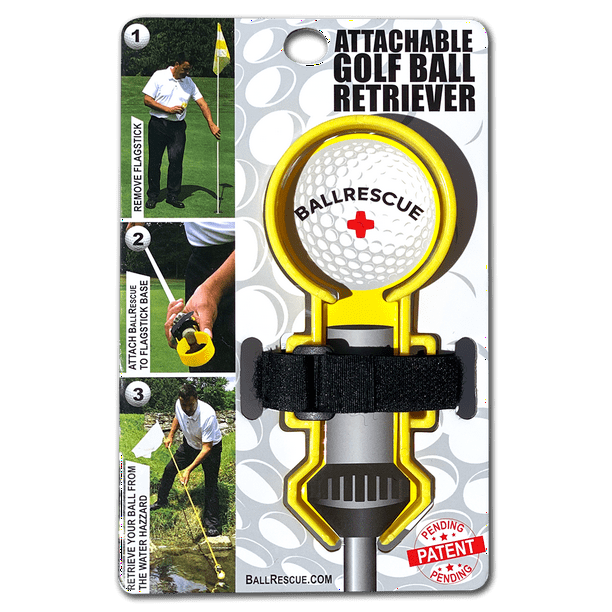 Golf Ball Retriever by BALLRESCUE, Compact Attachable to the Flag Stick or your Golf Club. - Walmart.com