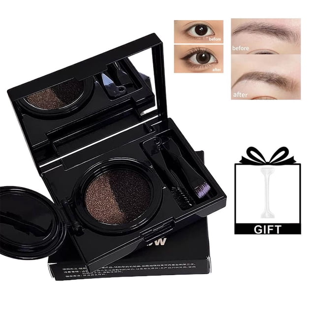 Two-color Air Cushion Eyebrow Tint Dual Color Eyebrow Eyebrow Eyebrow Cream Sweatproof Pencil