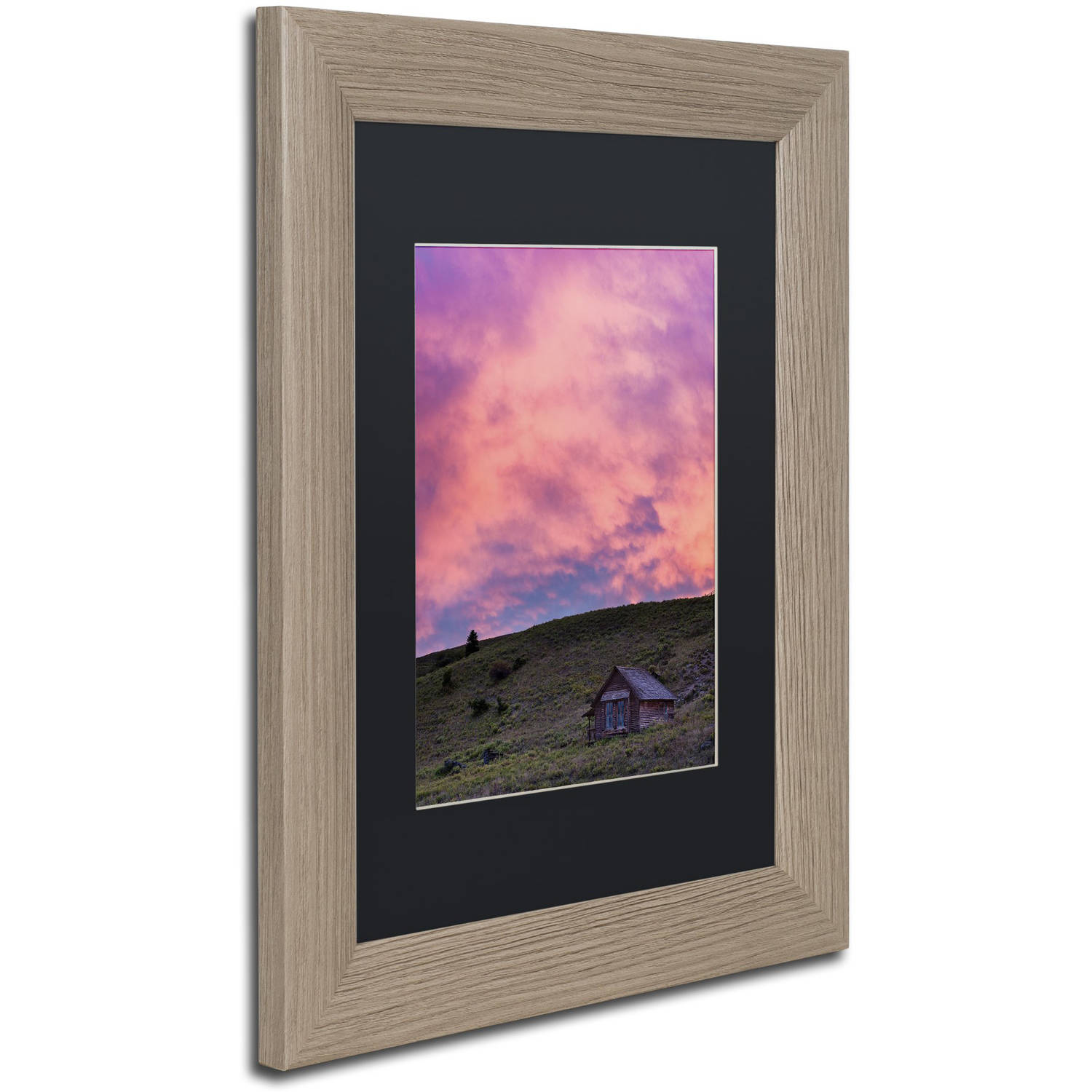Trademark Fine Art "Farmhouse Glow" Canvas Art by Michael Blanchette Photography Black Matte, Birch Frame