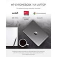 thumbnail image 2 of HP Chromebook 14a Laptop, AMD 3015Ce Processor, 4 GB RAM, 32 GB eMMC Storage, 14-inch HD Touchscreen, Google Chrome OS, Anti-glare Screen, Long-Battery Life (14a-nd0040nr, 2021, Mineral Silver), 2 of 5