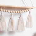 thumbnail image 3 of Estante colgante de pared con borlas de madera, estantes de madera tejidos para colgar en la pared, para decoración del hogar, dormitorio, sala de estar, 3 of 6