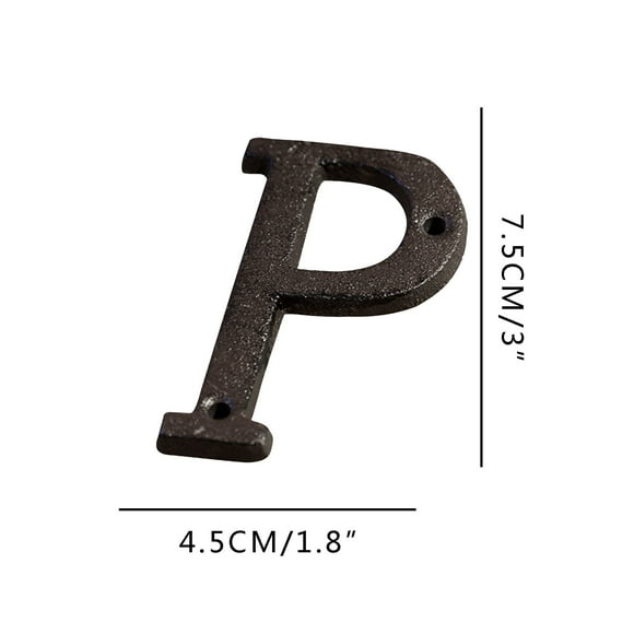Juego de números y letras de casas de hierro DIY - Estilo industrial antiguo para decoración del hogar, jardín y tienda
