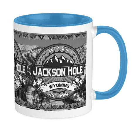 

CafePress - Jackson Hole Grey Mug - Ceramic Coffee Tea Novelty Mug Cup 11 oz