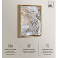 thumbnail image 2 of Parchment Tide Canvas Elegant Gold Abstract by Art Remedy, Gold Frame, 10" x 15", 2 of 7