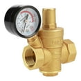 thumbnail image 2 of Reductor de presión de agua ajustable Dn20, regulador de latón + manómetro de agua (dorado) JAMW Sencillez, 2 of 4